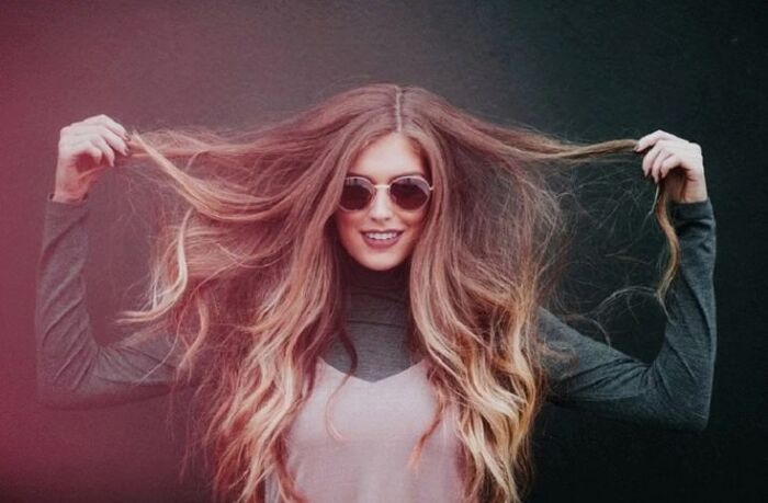 Braune Haare